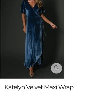 Baltic Born Velvet Maxi Dress - Midnight Blue
